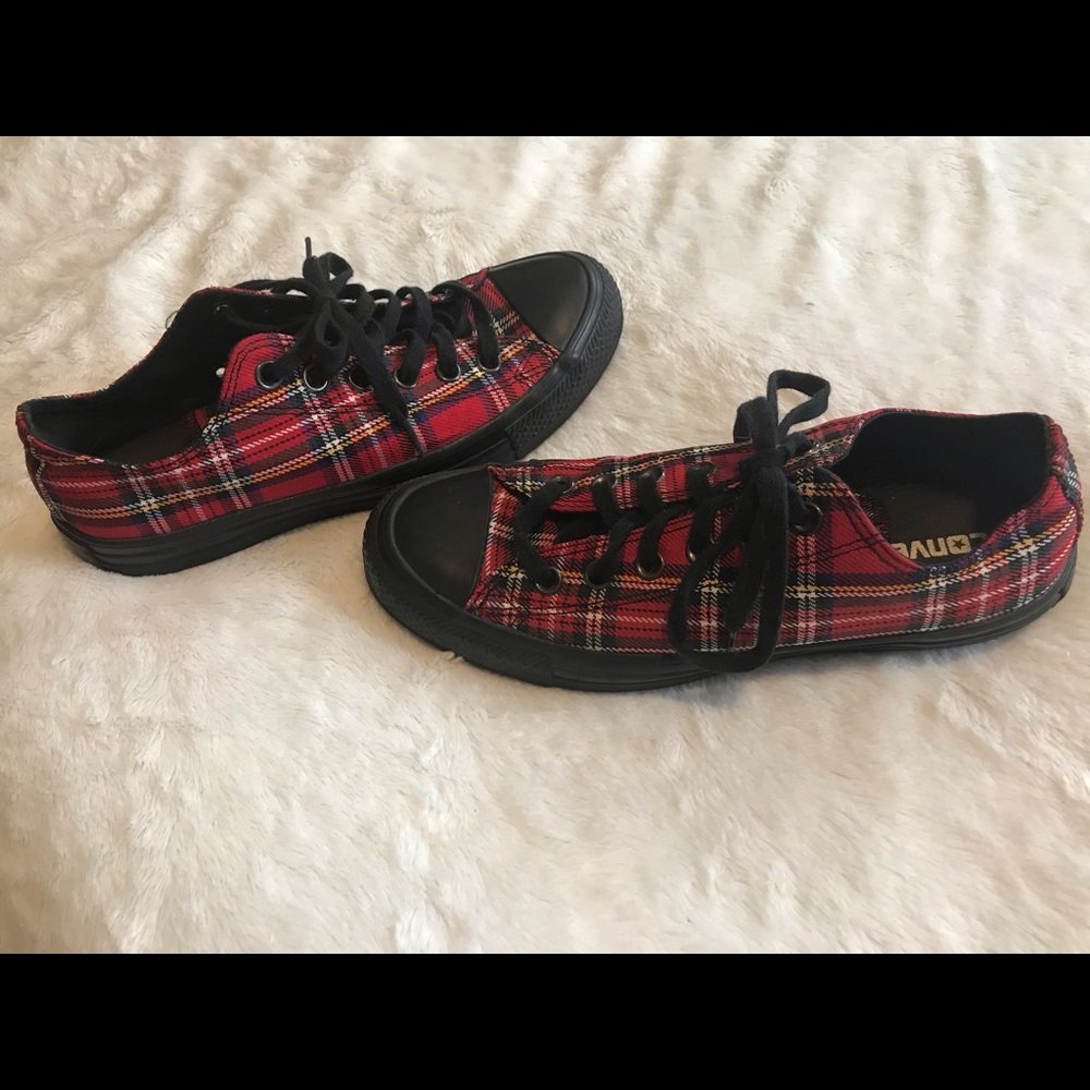 Converse plaid all star sneakers